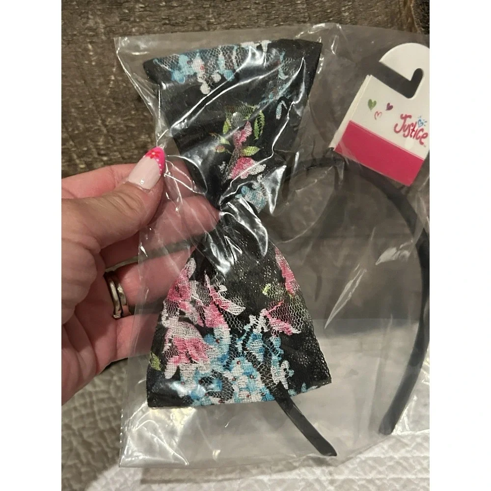Justice Floral Bow Headbands. New.‎ Set of 10 Gift Bag Item Party Favor